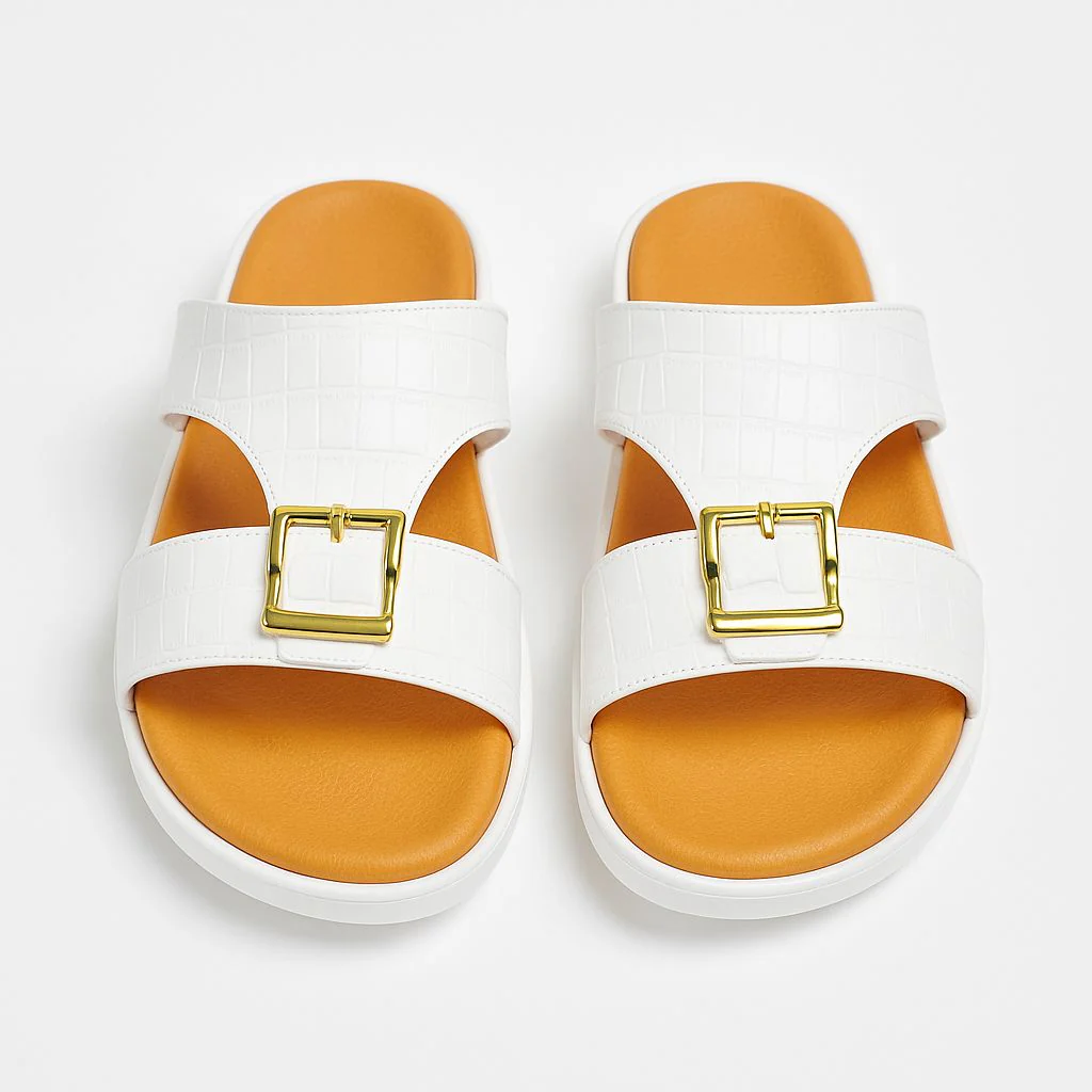 Men Arabic Style Comfort Slippers with Buckle | Soft Cushioned Sole|ZEE-5029 - Image 17
