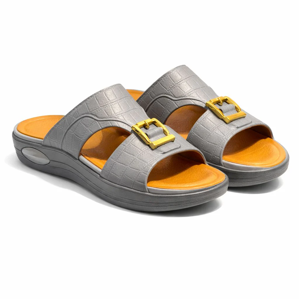 Men Arabic Style Comfort Slippers with Buckle | Soft Cushioned Sole|ZEE-5029 - Image 7
