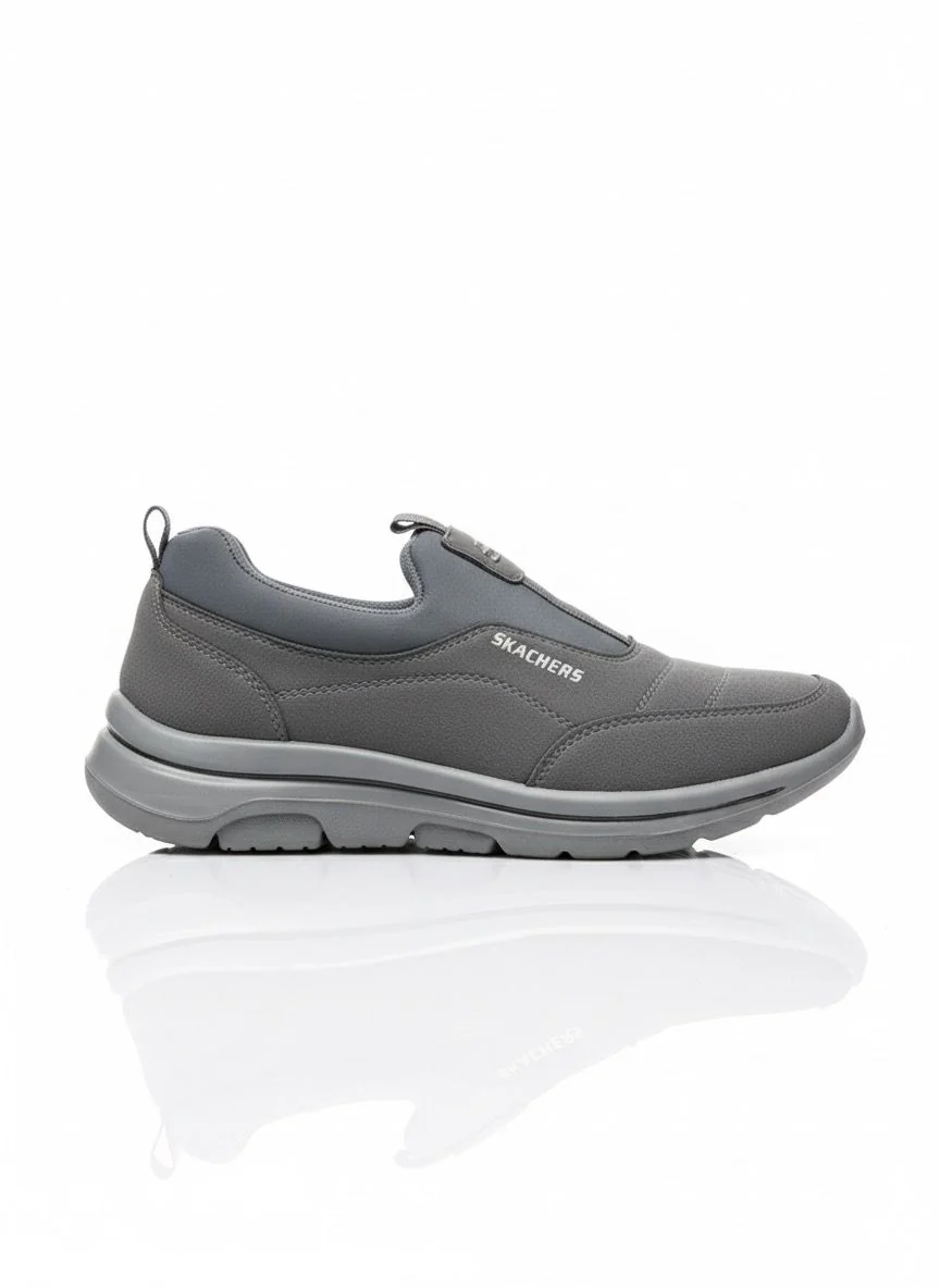 Men’s Black Slip- Walking Sneakers | Lightweight Comfortable Daily Wear Shoes |N-31 - Image 4