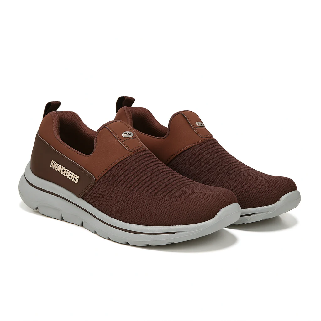 Men’s Comfort Slip-On Walking Shoes  Knitted Upper, Lightweight Soft Sole |N-23 - Image 8