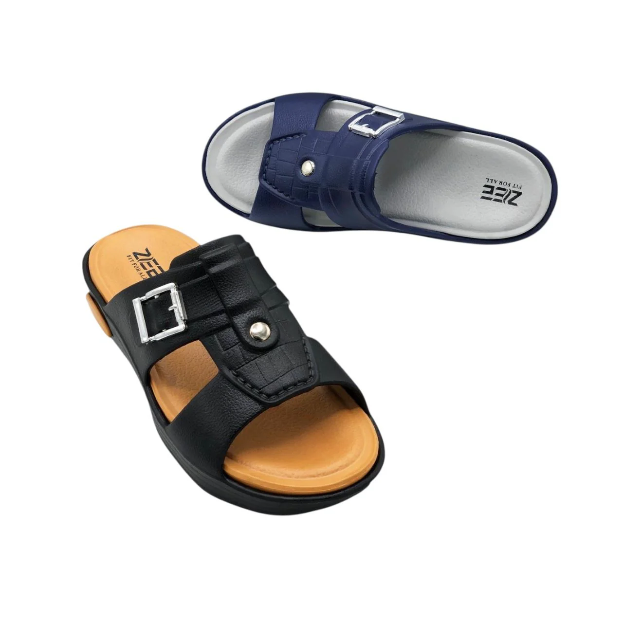 Premium EVR Dual-Buckle Comfort Slides with Cushioned Footbed|ZEE-5033 - Image 5