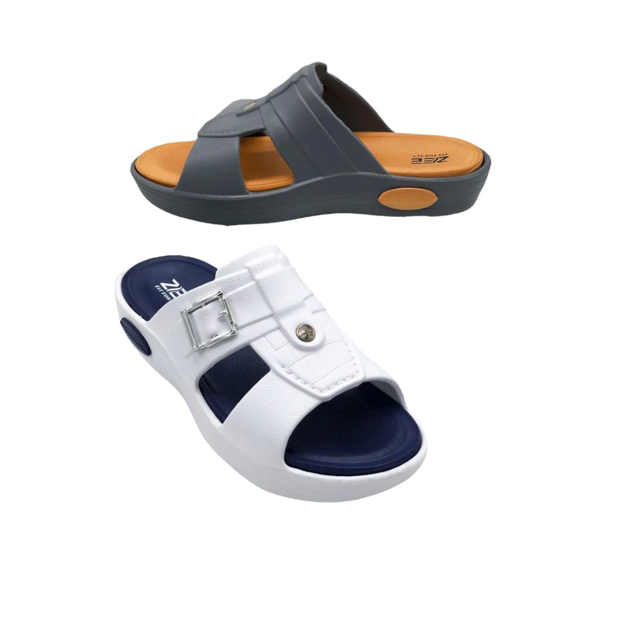 Premium EVR Dual-Buckle Comfort Slides with Cushioned Footbed|ZEE-5033 - Image 6