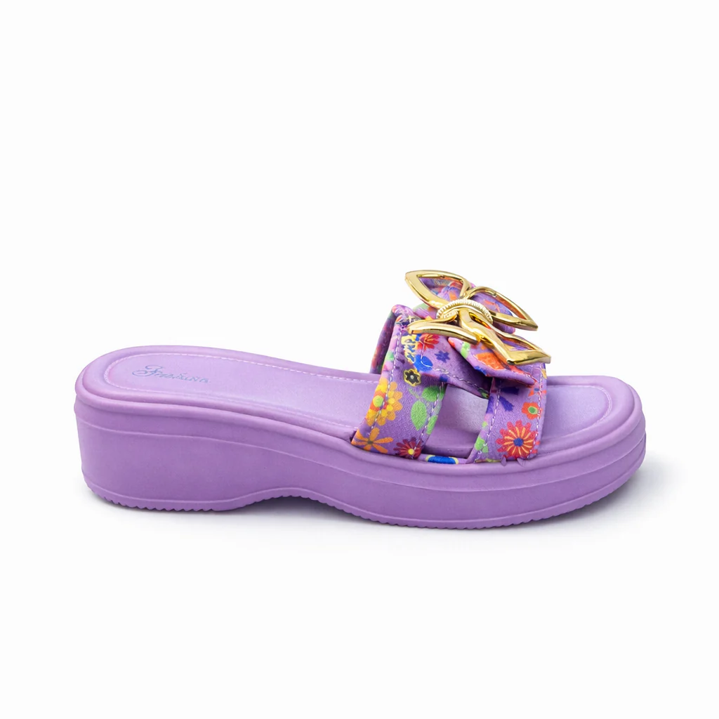 Urban Walk Women EVR Comfort Slippers Floral Bow Style| Zee-258 - Image 11
