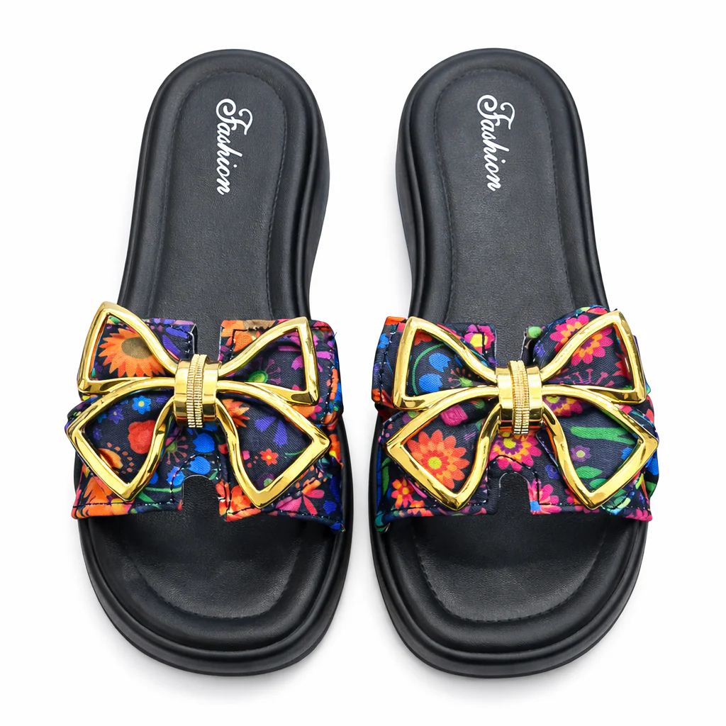 Urban Walk Women EVR Comfort Slippers Floral Bow Style| Zee-258 - Image 14