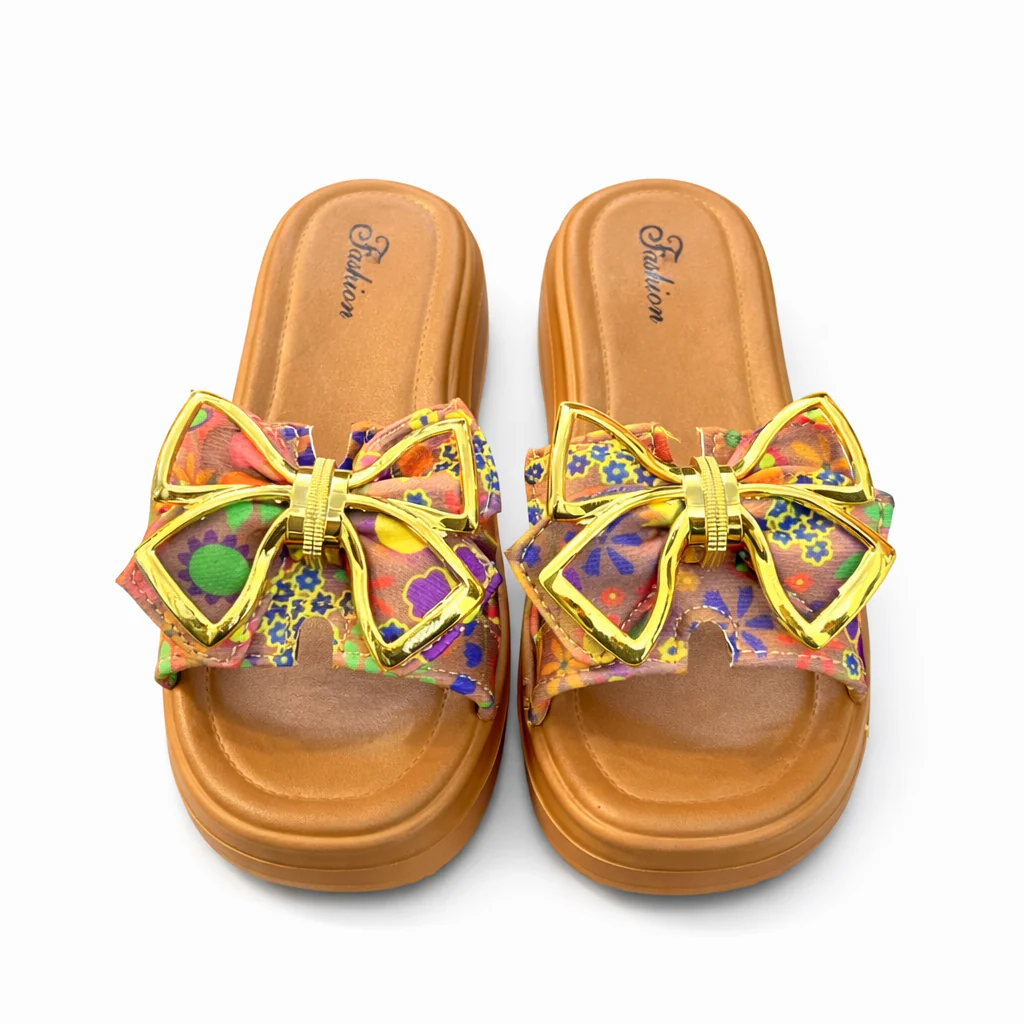 Urban Walk Women EVR Comfort Slippers Floral Bow Style| Zee-258 - Image 4