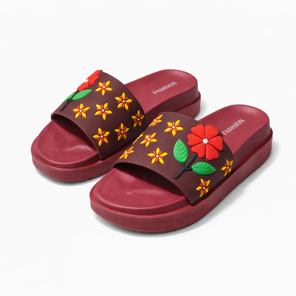 Urban Walk Women Flower Comfort Slides EVA Slippers|SG-5002 - Image 4