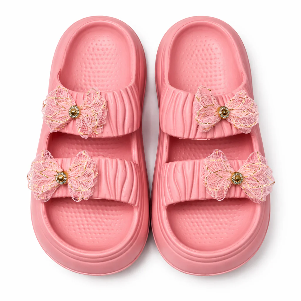 Urban Walk kids EVR Slippers with Bow|Yes-01 - Image 6