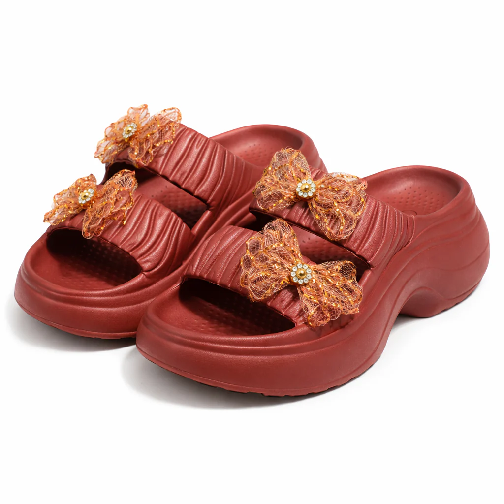 Urban Walk kids EVR Slippers with Bow|Yes-01 - Image 8