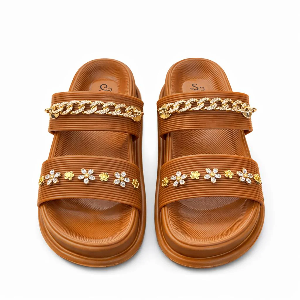 Urban Walk Women’s Luxury Chain Slide Slippers|Zee-251 - Image 3