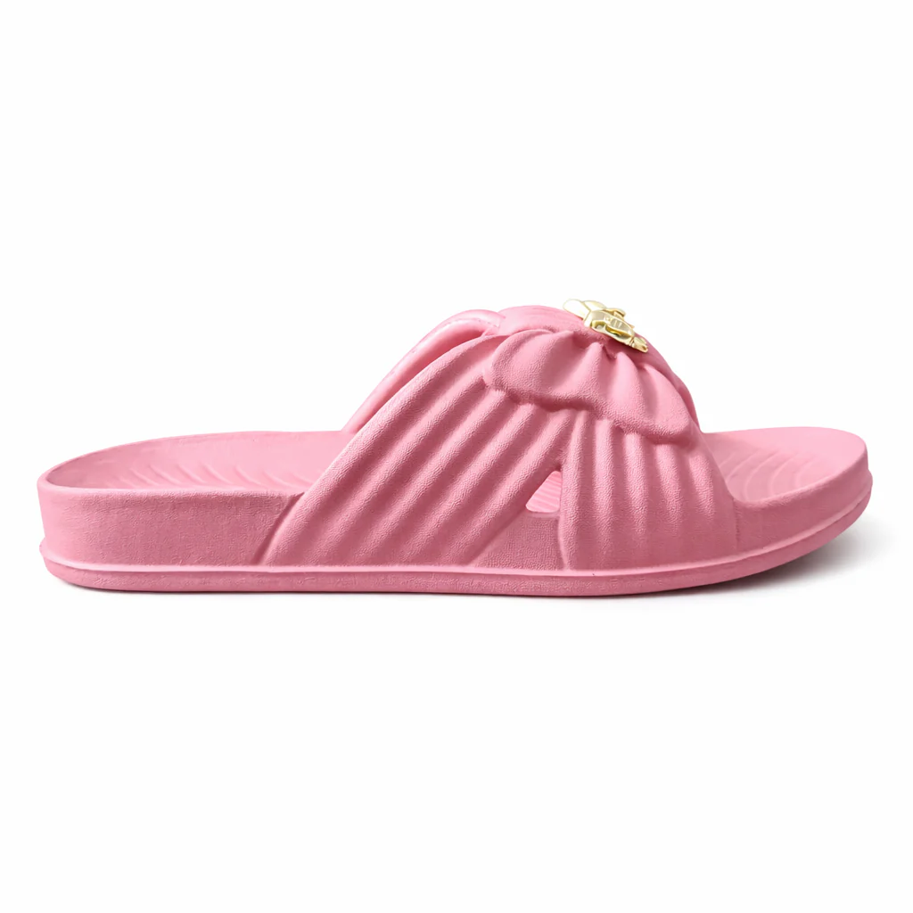 Women’s Soft Pink Bow Slides – Casual Slippers for Girls-SG555 - Image 2